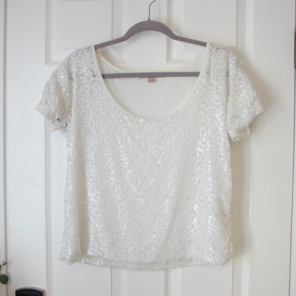 Love21 Sequin White Top